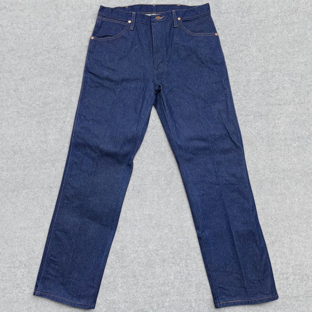 Wrangler 13MWZ Cowboy Cut Jeans Men's 32x30 Indigo Blue Denim Straight Leg